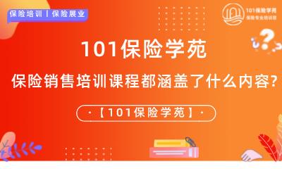 101保险学苑的保险销售培训课程都涵盖了什么内容-